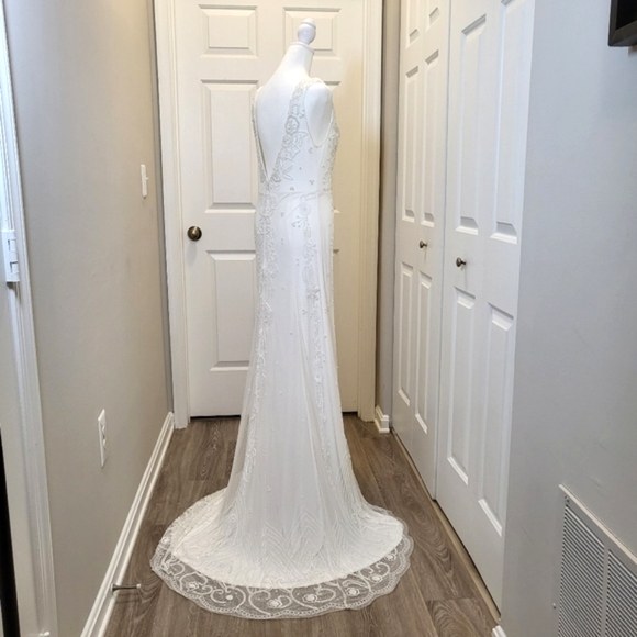 Lulus White Beaded Sequin Mermaid Maxi Dress - Picture 2 of 14